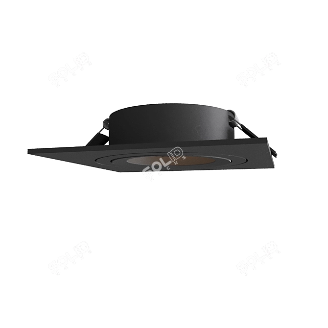 Modern Black BASICO GU10 LED Downlight - C0008 3D model image 2