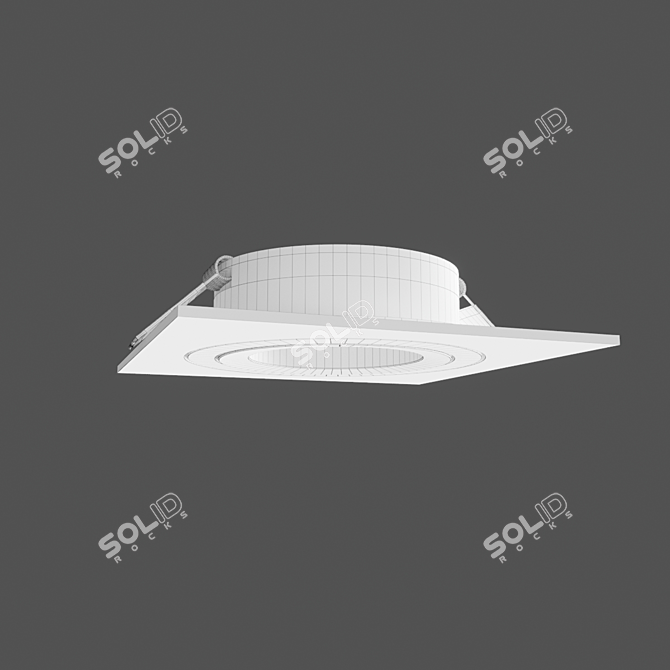 Modern Black BASICO GU10 LED Downlight - C0008 3D model image 3