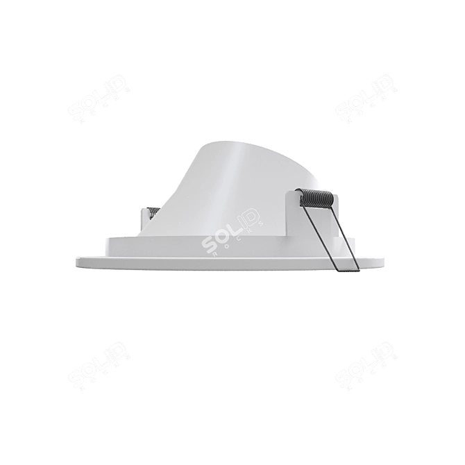 BRANDON Recessed Luminaire 6900: Sleek Aluminum Design, 12W LED, Matt White 3D model image 2