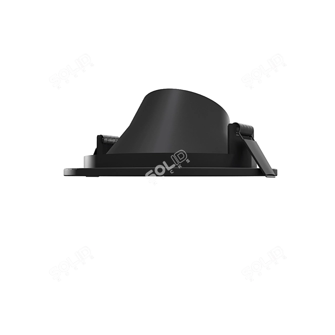 Mantra Brandon Recessed Luminaire - Sleek Matte Black 3D model image 2