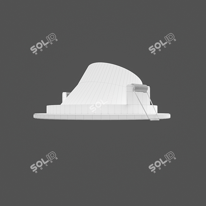 Mantra Brandon Recessed Luminaire - Sleek Matte Black 3D model image 3