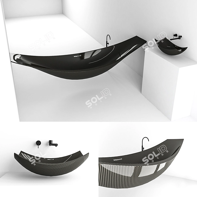 SplinterWorks Bath and Sink Combo 3D model image 1