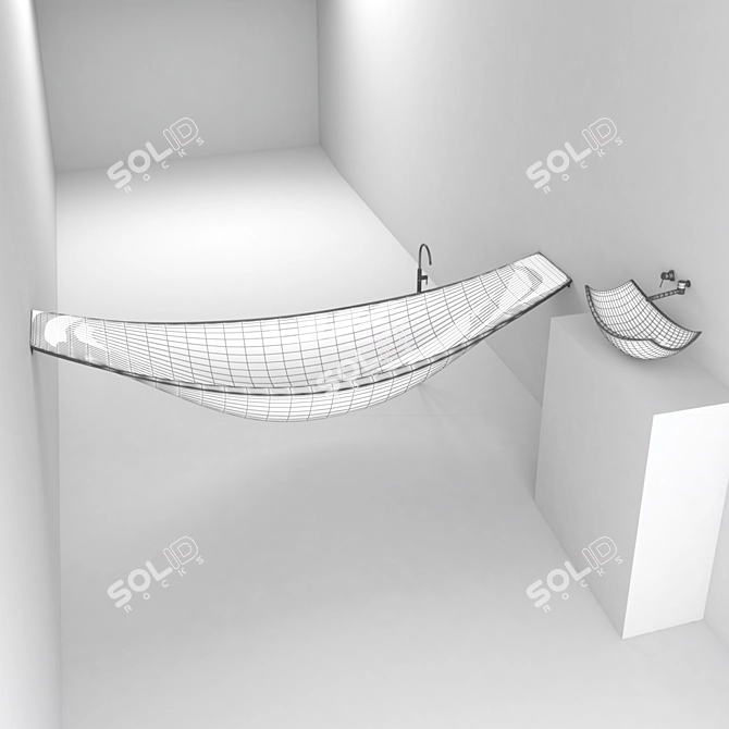 SplinterWorks Bath and Sink Combo 3D model image 4