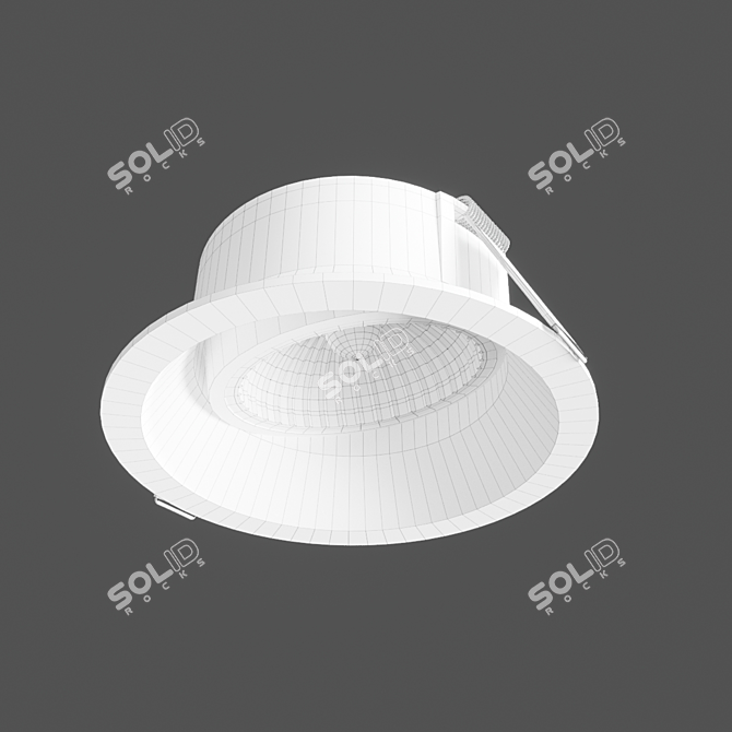 Comfort GU10 LED Downlight - Technical Elegance 3D model image 3