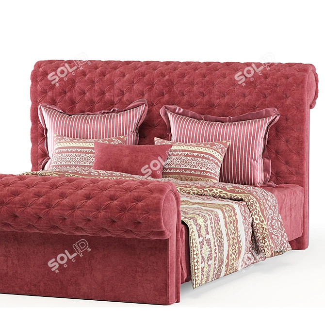 Luxurious Chester Bed - High Quality Renders 3D model image 3