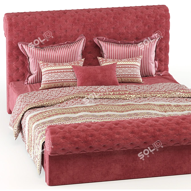 Luxurious Chester Bed - High Quality Renders 3D model image 5