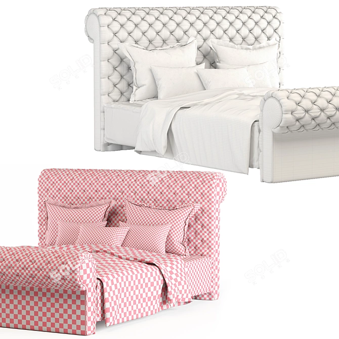 Luxurious Chester Bed - High Quality Renders 3D model image 11