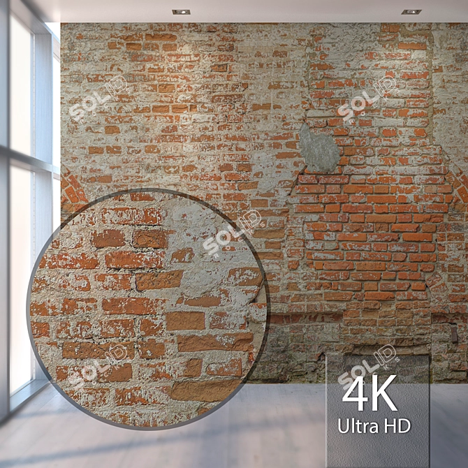 Title: Seamless Brick Wall Texture 3D model image 1