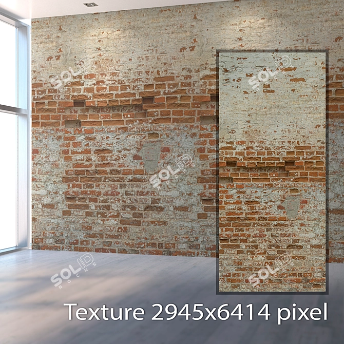 Seamless High-Resolution Brick Texture 3D model image 2