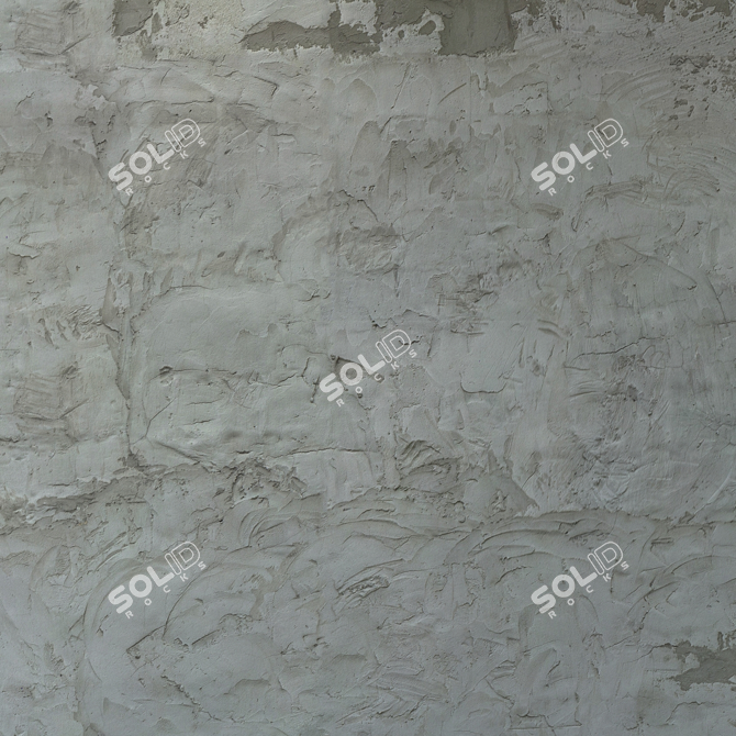 Seamless Rough Plaster Texture 3D model image 4