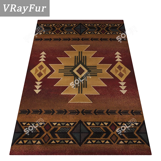 Luxury Rug Set: High-Quality Carpets 3D model image 2