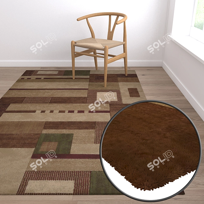 High-Quality Carpets Set 731: Versatile Textured Rugs 3D model image 5