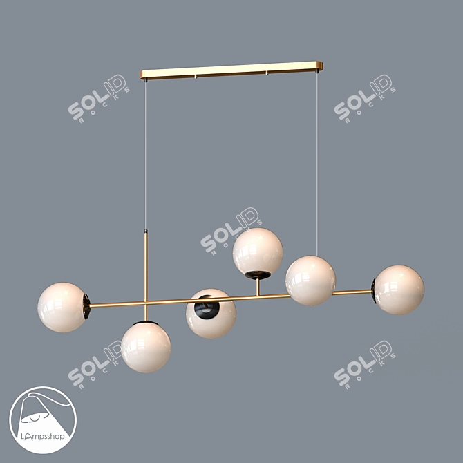 Brilliancy Chandelier: Elegant Lighting Statement 3D model image 1