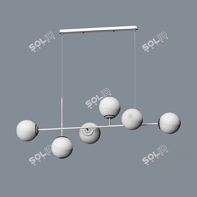 Brilliancy Chandelier: Elegant Lighting Statement 3D model image 2
