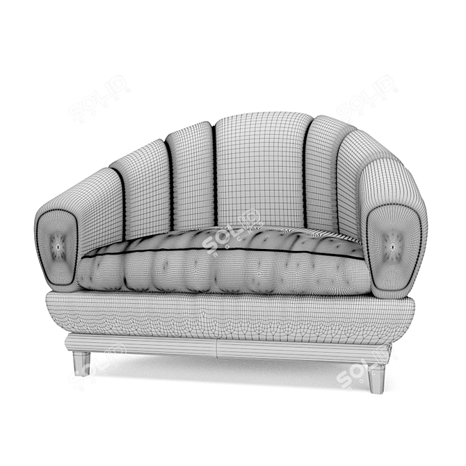 Cozy B&B Single Sofa: Real Scale, Corona Render 3D model image 19