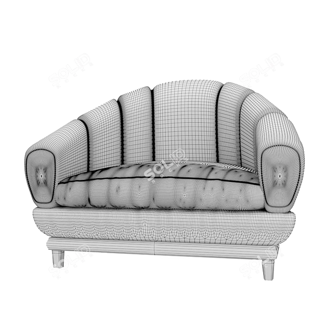 Cozy B&B Single Sofa: Real Scale, Corona Render 3D model image 26