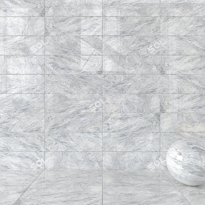 Bergama Gray Wall Tiles: 6 HD Textures | Multi-texture 3D model image 1