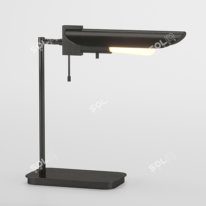 Modern Barbre Task Table Lamp 3D model image 1