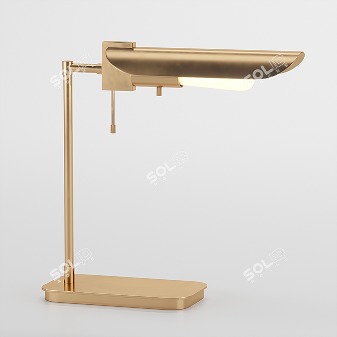 Modern Barbre Task Table Lamp 3D model image 2