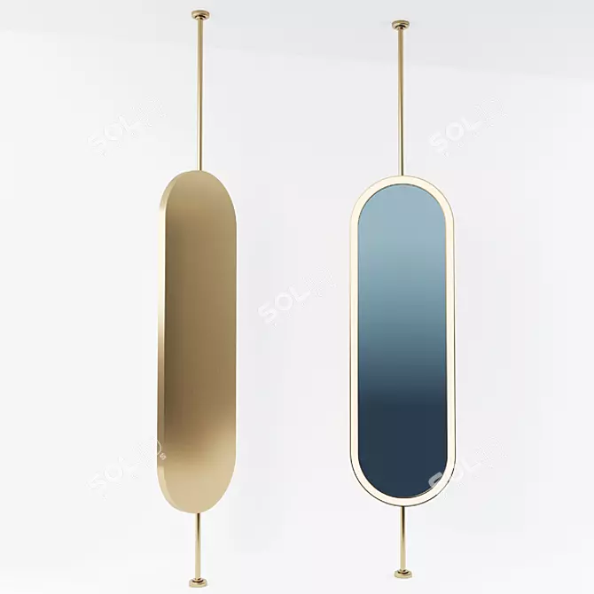 Wardrobe Mirror: Elegant Reflection 3D model image 1