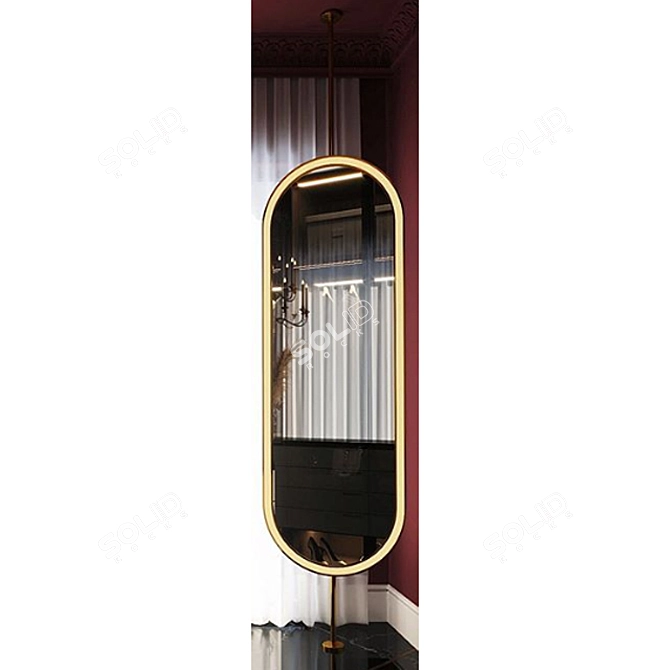 Wardrobe Mirror: Elegant Reflection 3D model image 2