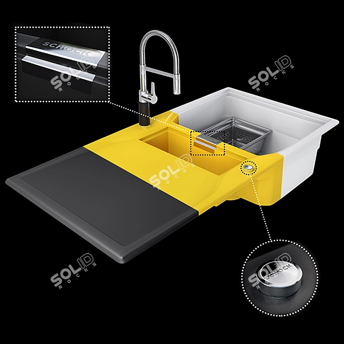 SCHOCK SINK FAUCET COMBO 3D model image 3