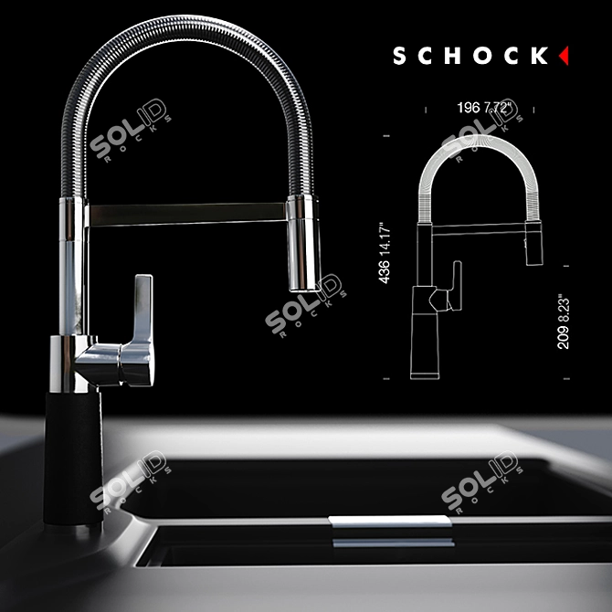 SCHOCK SINK FAUCET COMBO 3D model image 4