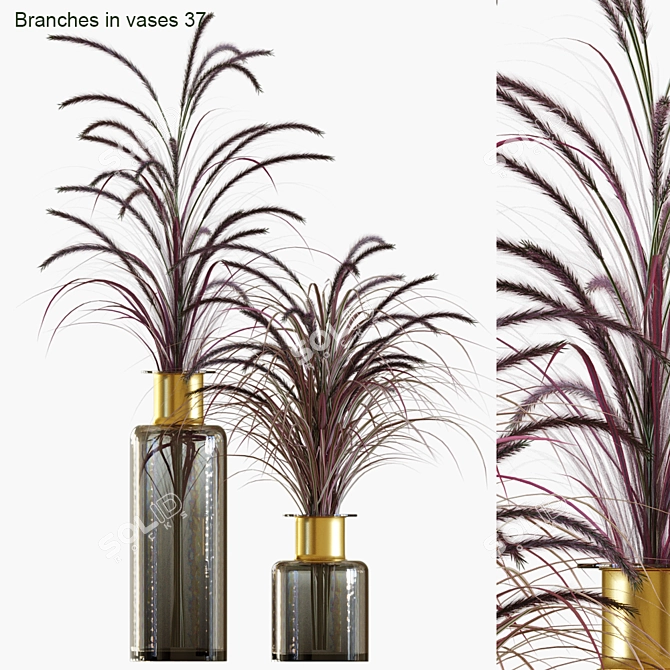 Elegant Grass Vase: Versatile Beauty 3D model image 1