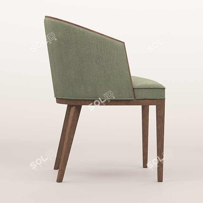 Elegant Upholstered Vanity Chair 3D model image 2