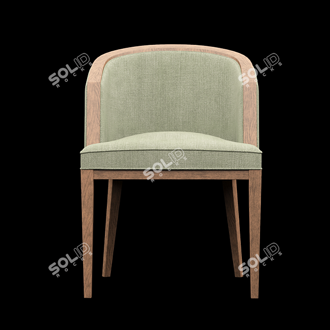 Elegant Upholstered Vanity Chair 3D model image 6