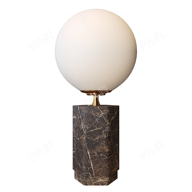 Modern Marble Globe Table Lamp 3D model image 1