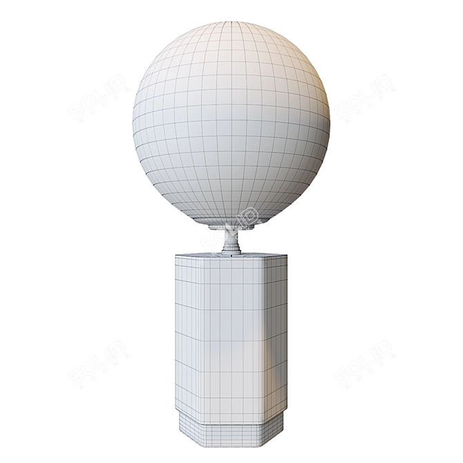 Modern Marble Globe Table Lamp 3D model image 2