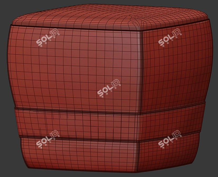 Trussardi Larzia Ottoman: Modern & Stylish 3D model image 3