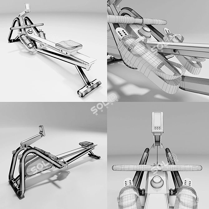 Matrix Cardio-Rower: Ultimate Fitness Equipment 3D model image 3