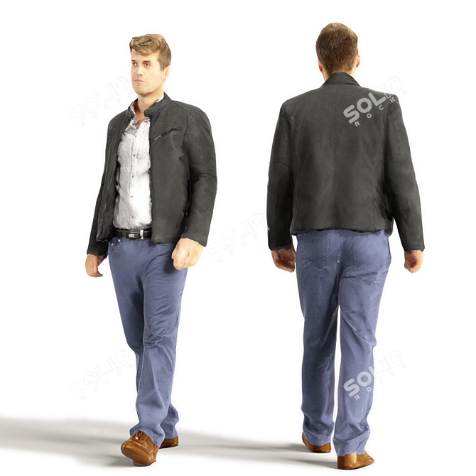 Realistic 3D Scanned Male Model 3D model image 3