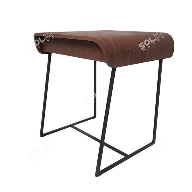 Bardi Bedside Table: Sleek Design & Ample Storage 3D model image 1