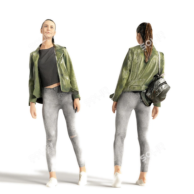 Title: Realistic 3D Scanned Woman 3D model image 3