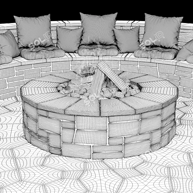  Cozy Campfire Pit 3D model image 5