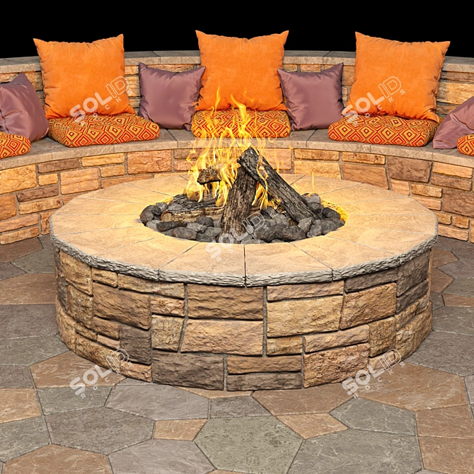  Cozy Campfire Pit 3D model image 7