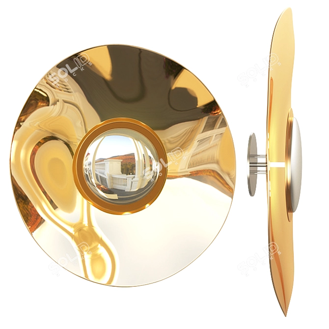 Luminous Elegance: Mercure Wall Lamp 3D model image 2