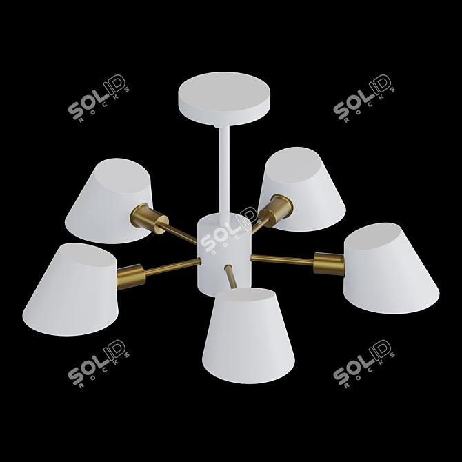 Modern Metal Pendant Lamp - Lampatron MANO 5 3D model image 2