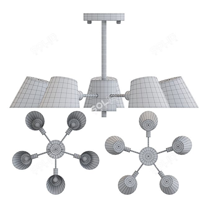 Modern Metal Pendant Lamp - Lampatron MANO 5 3D model image 3
