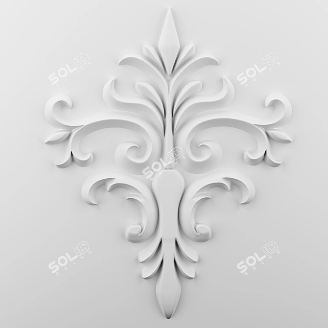 Decorative Stucco Molding 3D model image 1