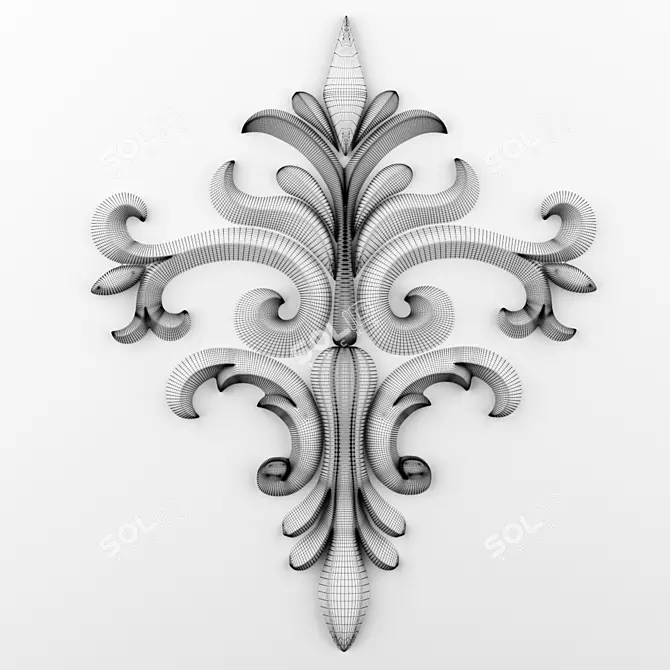 Decorative Stucco Molding 3D model image 2