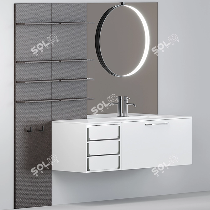 Elegant Reflection: Cerasa ECLISSI Mirror 3D model image 2