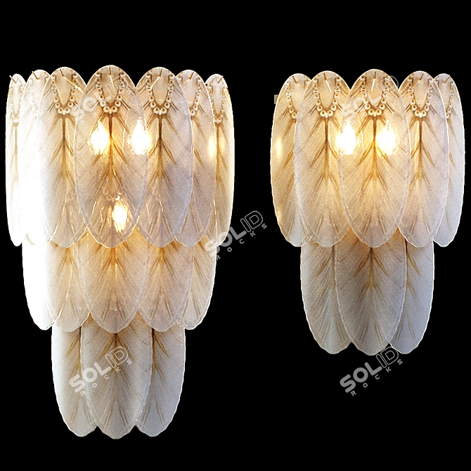 PLUMAGE-WALL01: Elegant Wall Lamp by Lampatron 3D model image 1