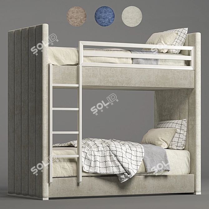 RH Carver Bed: Elegant, Spacious, Timeless 3D model image 6