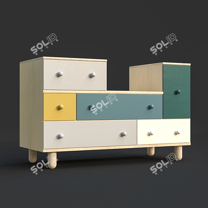 Rustic Loft Chest 3D model image 2