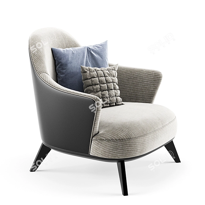 Luxury Alasia Lounge Chair 3D model image 2