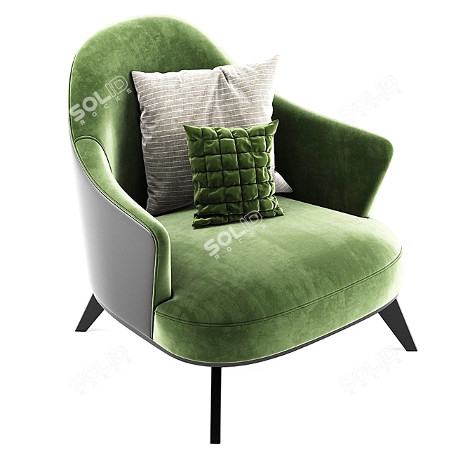 Luxury Alasia Lounge Chair 3D model image 3